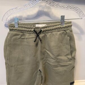 Zara Kids Green Khaki Drawstring Shorts